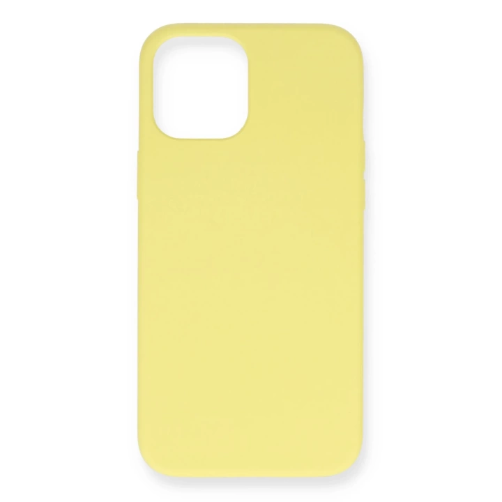 BFS  iPhone 12 Mini Kılıf Nano içi Kadife Silikon - Sarı