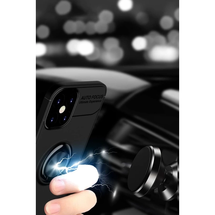 BFS  iPhone 12 Mini Kılıf Range Yüzüklü Silikon - Mavi