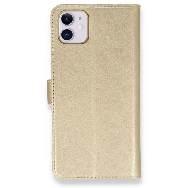 BFS  iPhone 12 Mini Kılıf Trend S Plus Kapaklı Kılıf - Gold