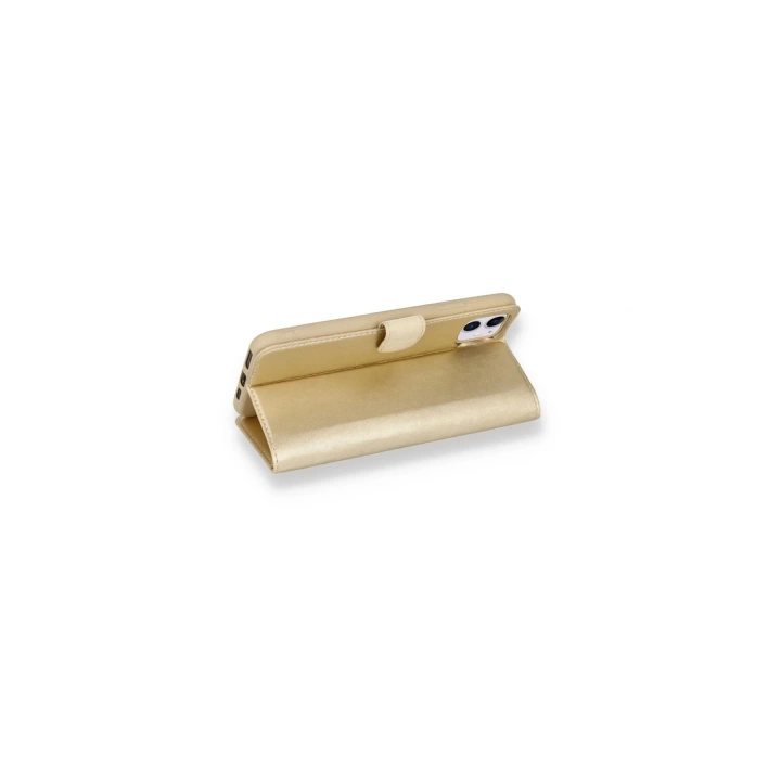 BFS  iPhone 12 Mini Kılıf Trend S Plus Kapaklı Kılıf - Gold