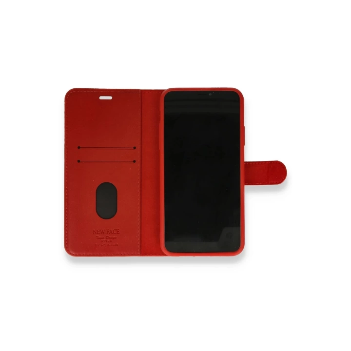 BFS  iPhone 12 Mini Kılıf Trend S Plus Kapaklı Kılıf - Kırmızı
