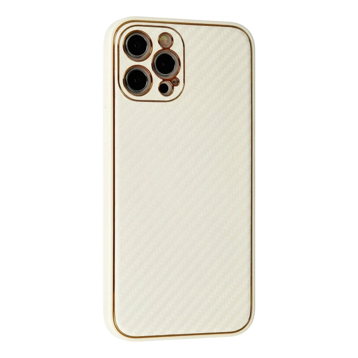 BFS  iPhone 12 Pro Kılıf Coco Karbon Silikon - Beyaz