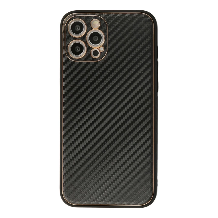 BFS  iPhone 12 Pro Kılıf Coco Karbon Silikon - Siyah