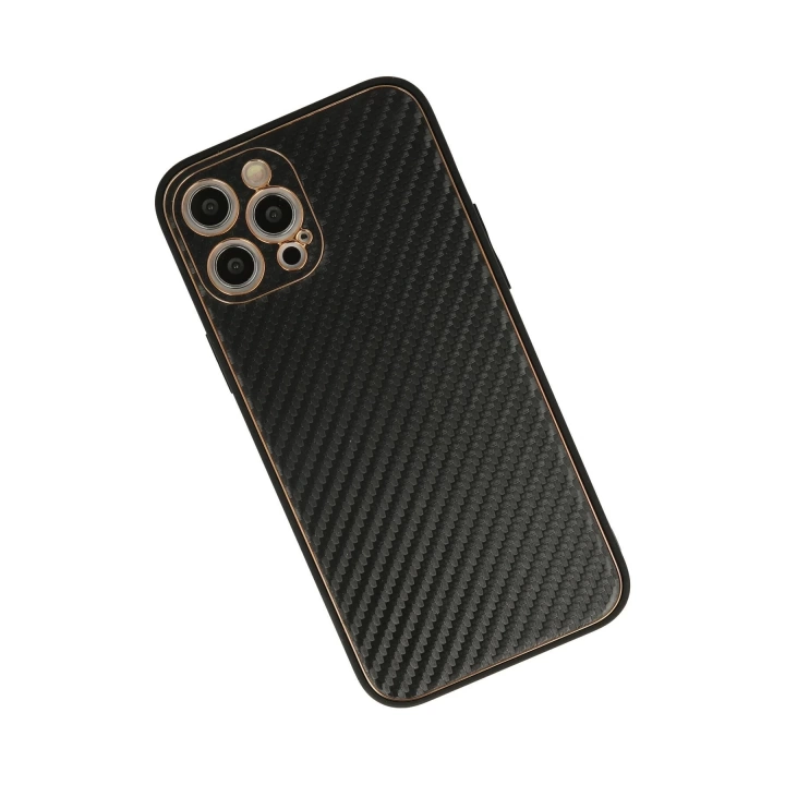 BFS  iPhone 12 Pro Kılıf Coco Karbon Silikon - Siyah