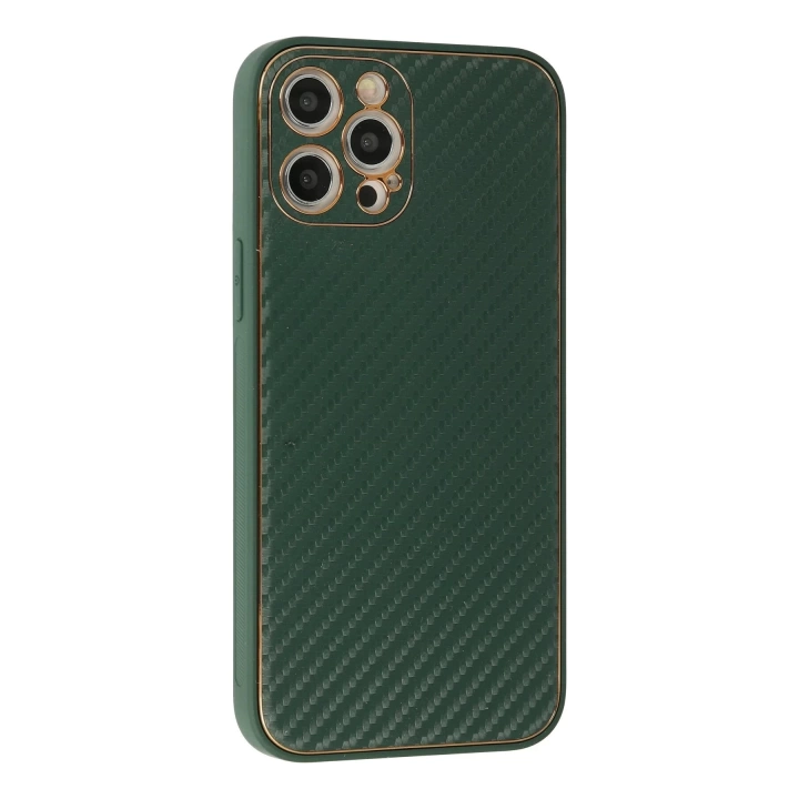 BFS  iPhone 12 Pro Kılıf Coco Karbon Silikon - Yeşil