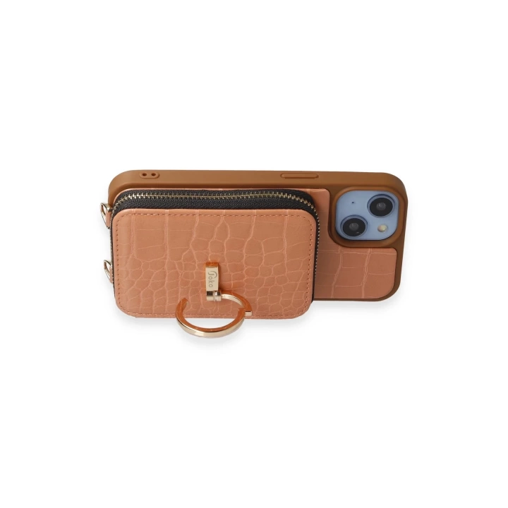 BFS  iPhone 12 Pro Kılıf Ermes Kapak - Açık Kırmızı
