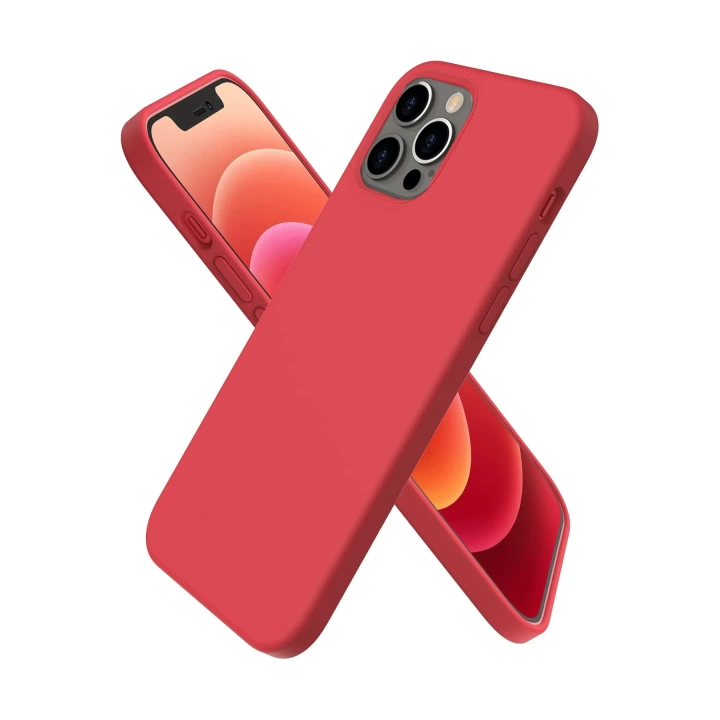 BFS  iPhone 12 Pro Kılıf First Silikon - Kırmızı