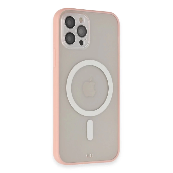 BFS  iPhone 12 Pro Kılıf Grand Magneticsafe Kapak - Pembe