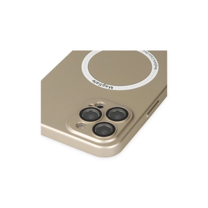 BFS  iPhone 12 Pro Kılıf Jack Magneticsafe Lens Silikon - Gold