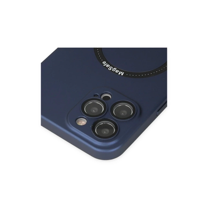 BFS  iPhone 12 Pro Kılıf Jack Magneticsafe Lens Silikon - Lacivert