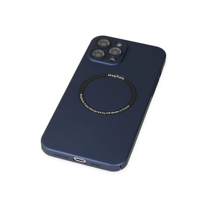 BFS  iPhone 12 Pro Kılıf Jack Magneticsafe Lens Silikon - Lacivert