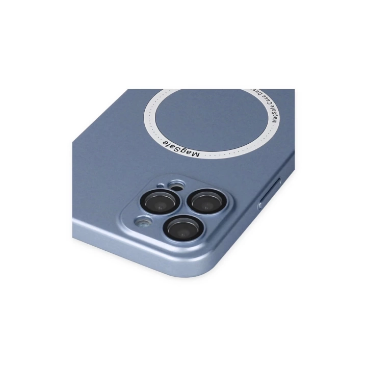 BFS  iPhone 12 Pro Kılıf Jack Magneticsafe Lens Silikon - Sierra Blue