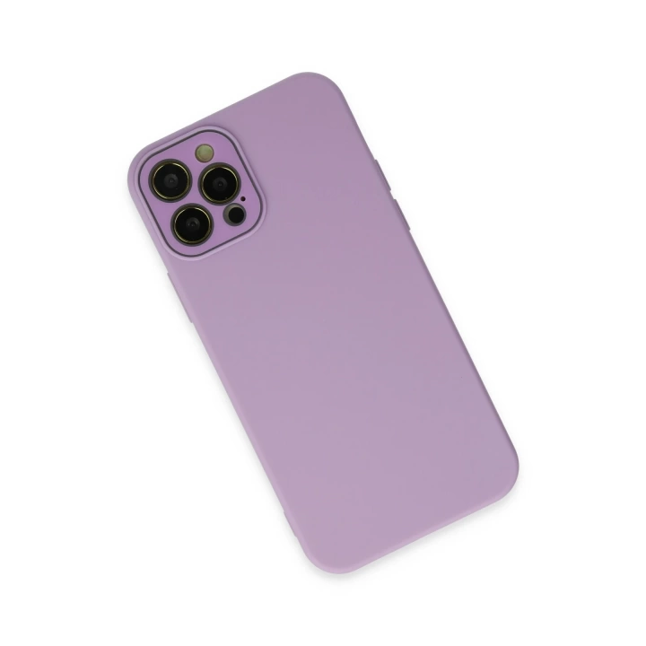 BFS  iPhone 12 Pro Kılıf Lansman Glass Kapak - Lila