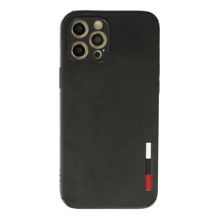 BFS  iPhone 12 Pro Kılıf Loop Deri Silikon - Siyah