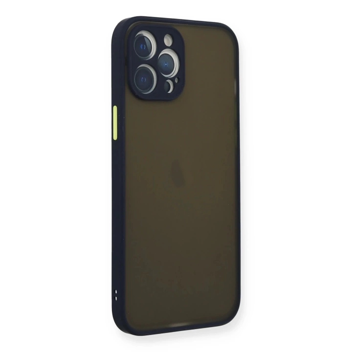BFS  iPhone 12 Pro Kılıf Montreal Silikon Kapak - Lacivert
