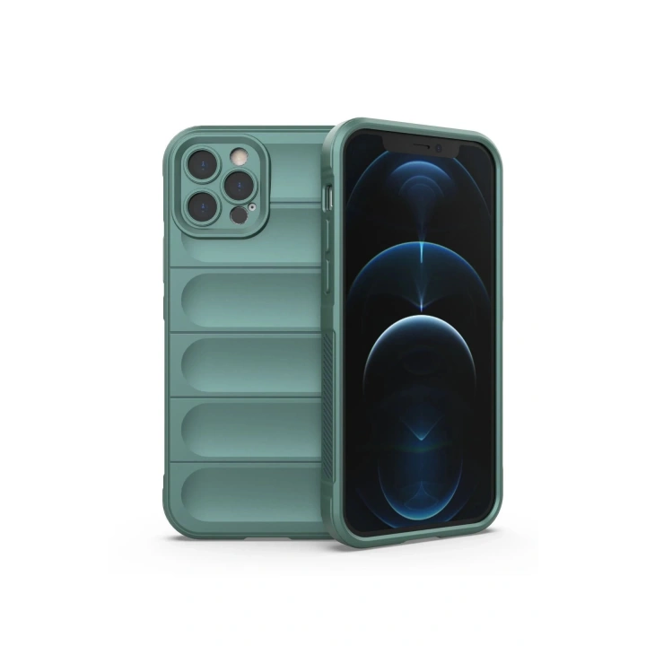 BFS iPhone 12 Pro Kılıf Optimum Silikon - Koyu Yeşil