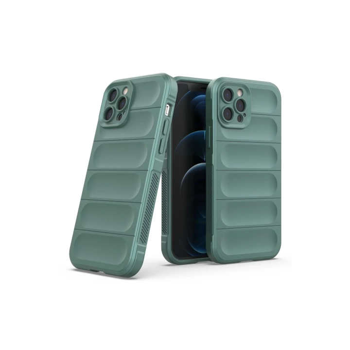BFS  iPhone 12 Pro Kılıf Optimum Silikon - Koyu Yeşil