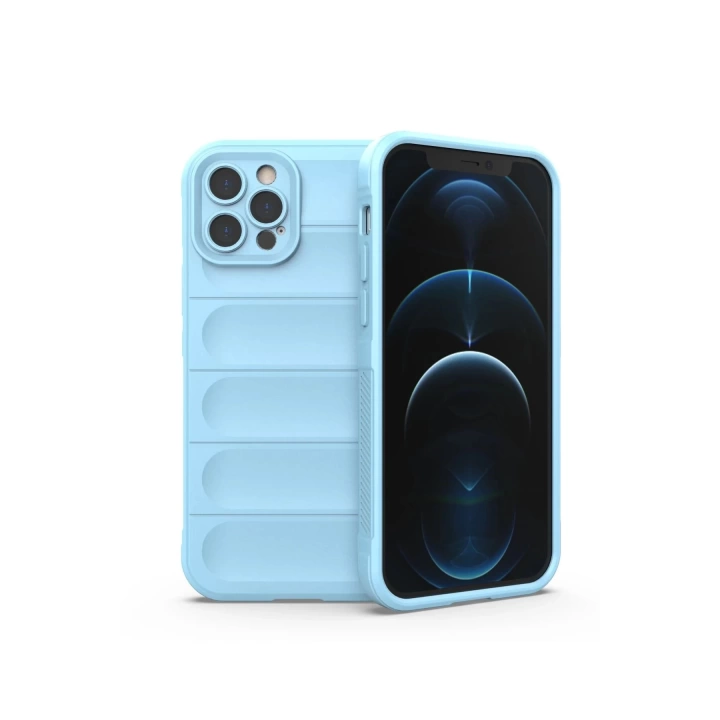 BFS  iPhone 12 Pro Kılıf Optimum Silikon - Sky Blue