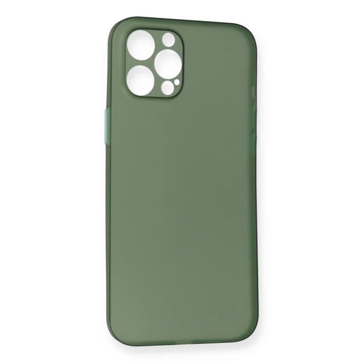 BFS  iPhone 12 Pro Kılıf PP Ultra İnce Kapak - Yeşil