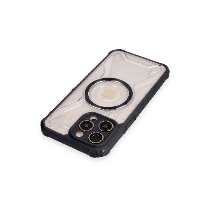 BFS  iPhone 12 Pro Kılıf Prag Magneticsafe Kapak - Siyah