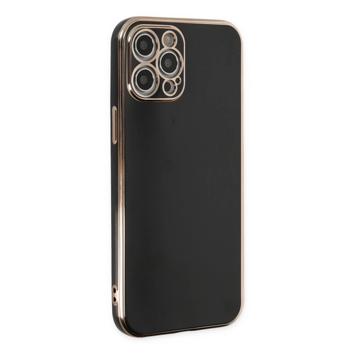 BFS  iPhone 12 Pro Kılıf Volet Silikon - Siyah