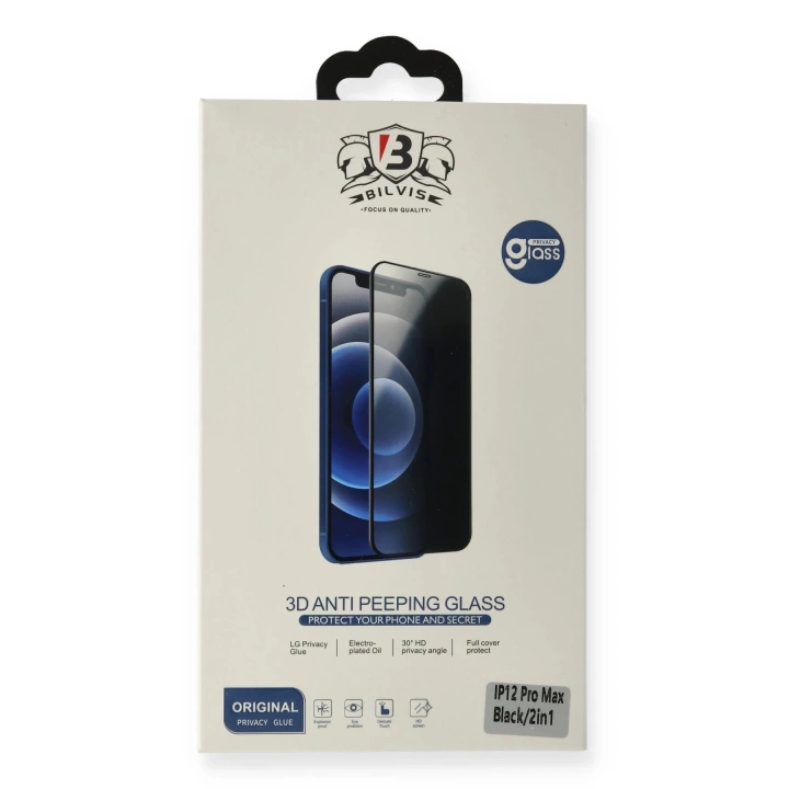 BFS  iPhone 12 Pro Max Bilvis Hayalet Cam Ekran Koruyucu