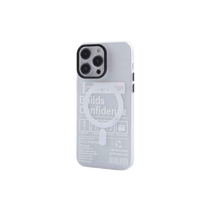 BFS  iPhone 12 Pro Max Kılıf Apollo Magneticsafe Desenli Kapak - Apollo Şeffaf - 4