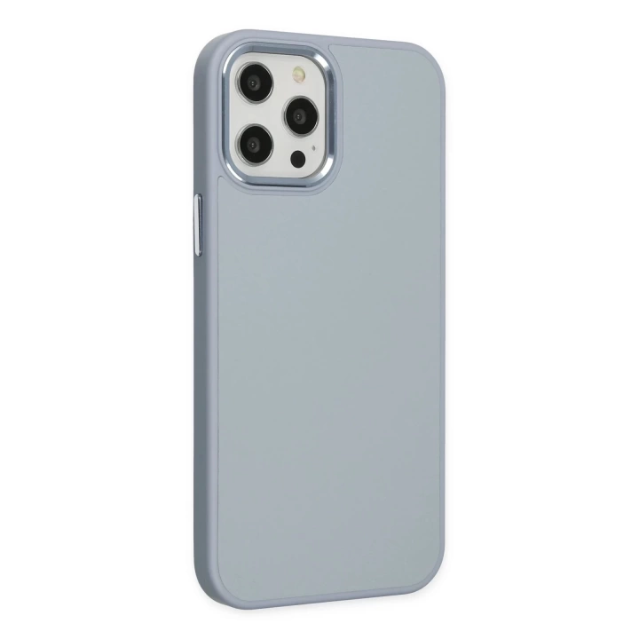 BFS  iPhone 12 Pro Max Kılıf Asya Deri Silikon - Sierra Blue