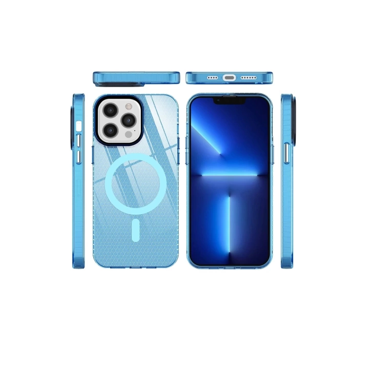 BFS  iPhone 12 Pro Max Kılıf Beta Magneticsafe Silikon - Mavi