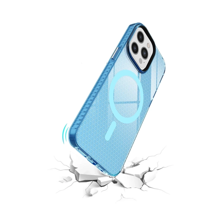 BFS  iPhone 12 Pro Max Kılıf Beta Magneticsafe Silikon - Mavi