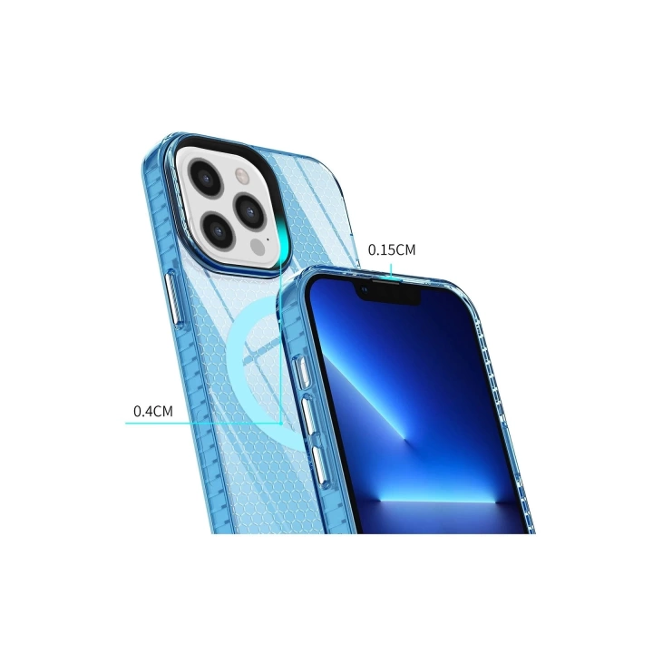 BFS  iPhone 12 Pro Max Kılıf Beta Magneticsafe Silikon - Mavi
