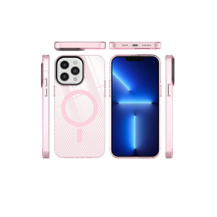 BFS  iPhone 12 Pro Max Kılıf Beta Magneticsafe Silikon - Pembe