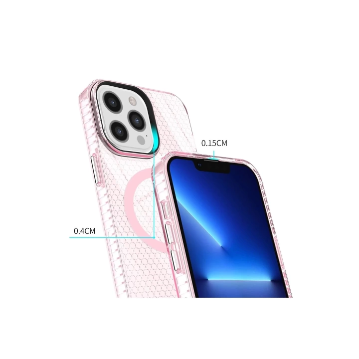 BFS  iPhone 12 Pro Max Kılıf Beta Magneticsafe Silikon - Pembe