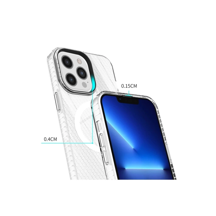 BFS  iPhone 12 Pro Max Kılıf Beta Magneticsafe Silikon - Şeffaf