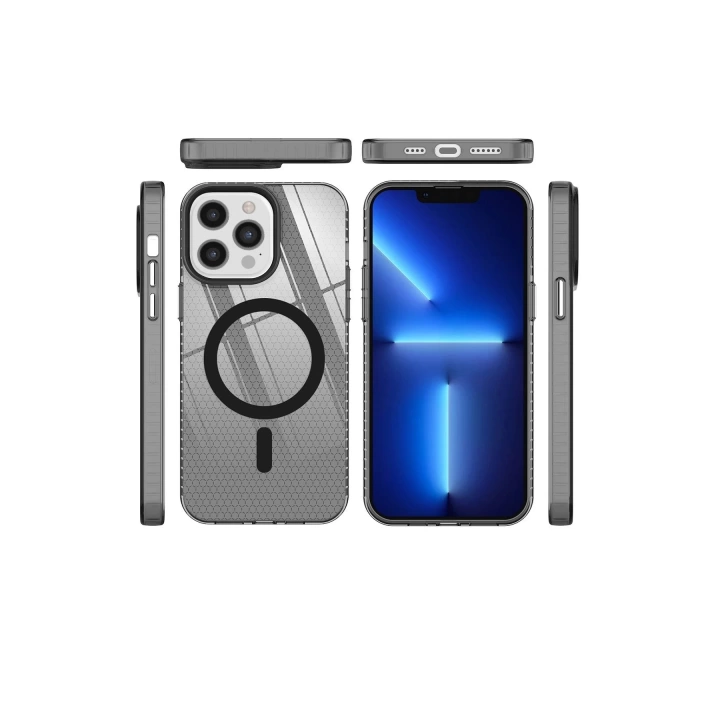 BFS  iPhone 12 Pro Max Kılıf Beta Magneticsafe Silikon - Siyah