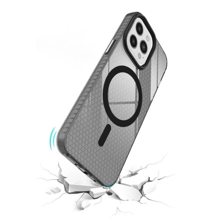 BFS  iPhone 12 Pro Max Kılıf Beta Magneticsafe Silikon - Siyah