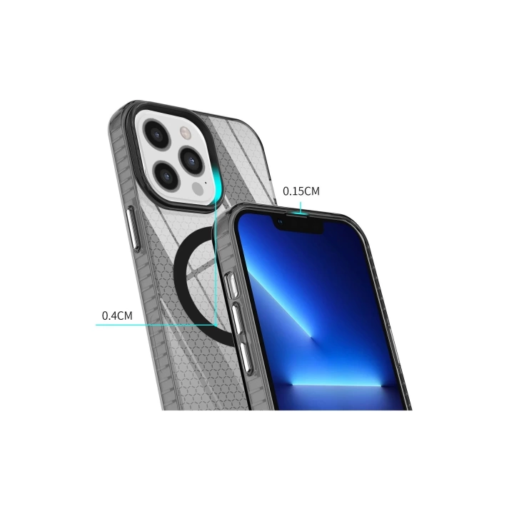 BFS  iPhone 12 Pro Max Kılıf Beta Magneticsafe Silikon - Siyah