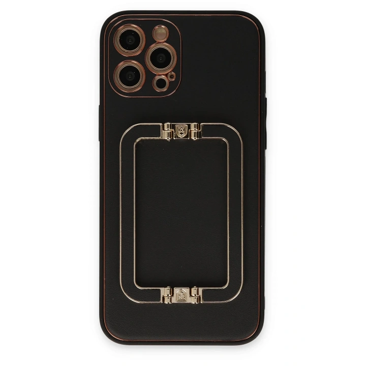 BFS  iPhone 12 Pro Max Kılıf Coco Elit Kapak - Siyah