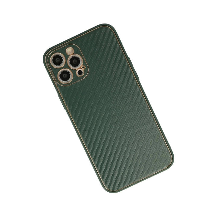 BFS  iPhone 12 Pro Max Kılıf Coco Karbon Silikon - Yeşil