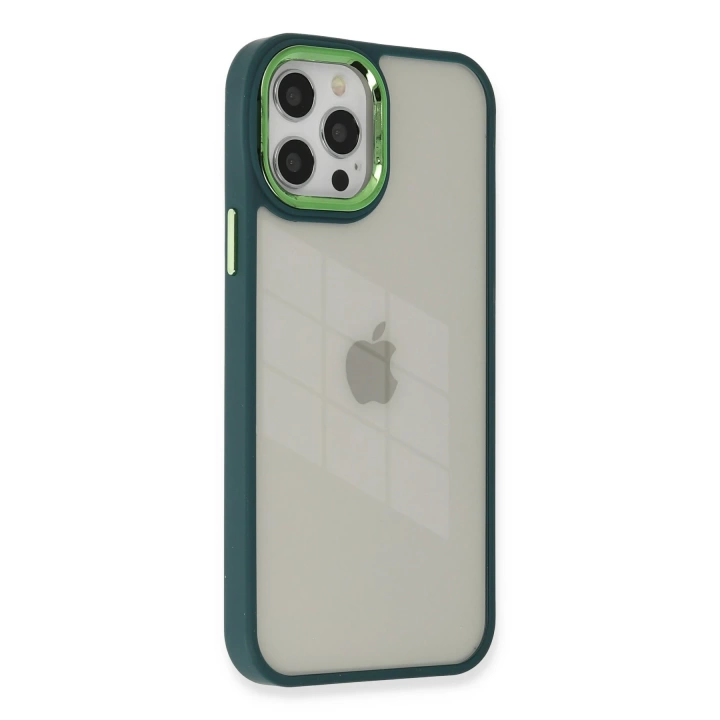 BFS  iPhone 12 Pro Max Kılıf Dora Kapak - Haki Yeşil