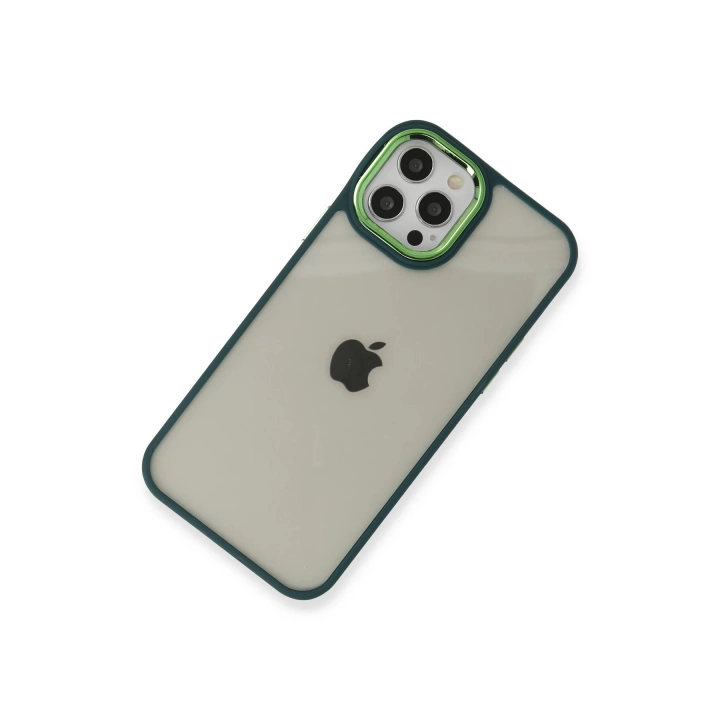 BFS  iPhone 12 Pro Max Kılıf Dora Kapak - Haki Yeşil