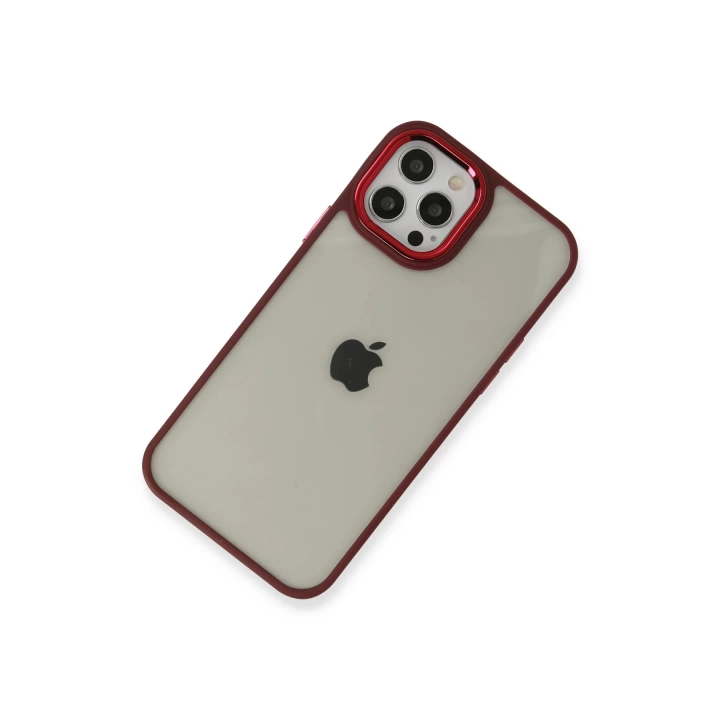 BFS  iPhone 12 Pro Max Kılıf Dora Kapak - Kırmızı