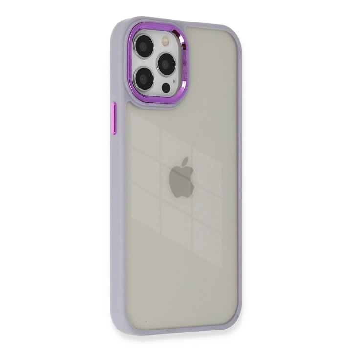 BFS  iPhone 12 Pro Max Kılıf Dora Kapak - Lila