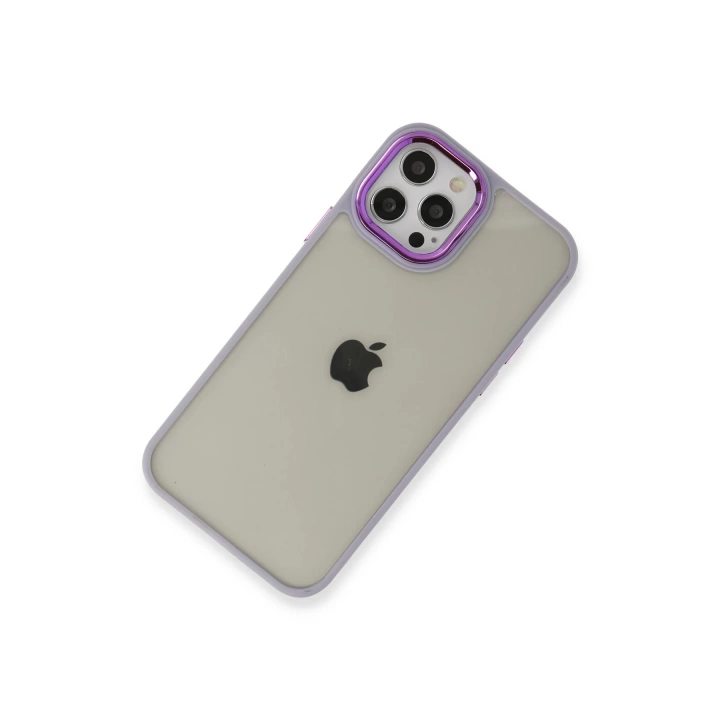 BFS  iPhone 12 Pro Max Kılıf Dora Kapak - Lila
