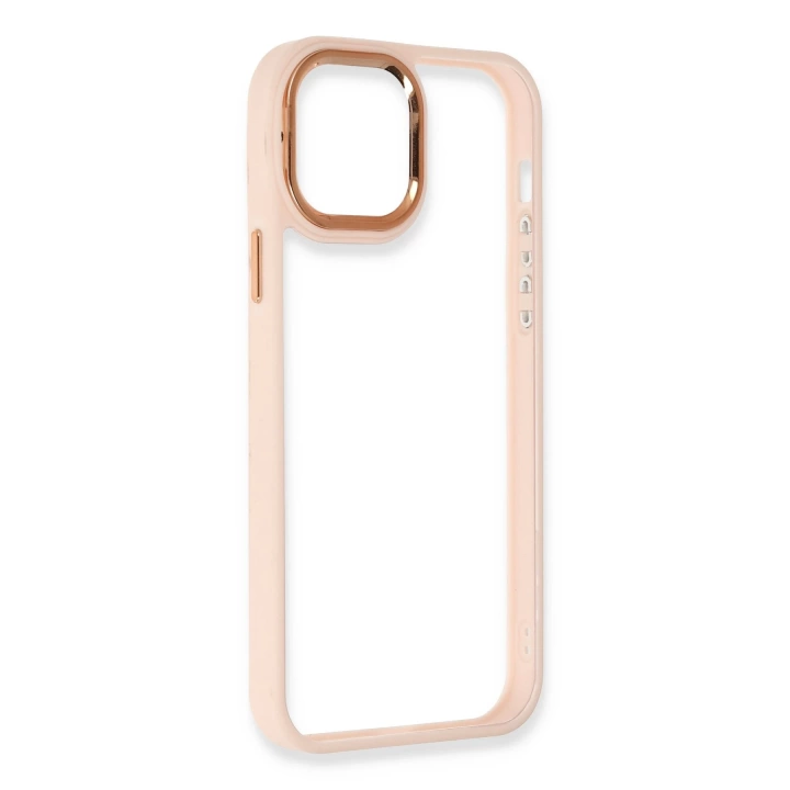 BFS  iPhone 12 Pro Max Kılıf Dora Kapak - Pudra