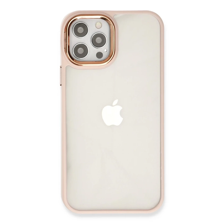 BFS  iPhone 12 Pro Max Kılıf Dora Kapak - Pudra
