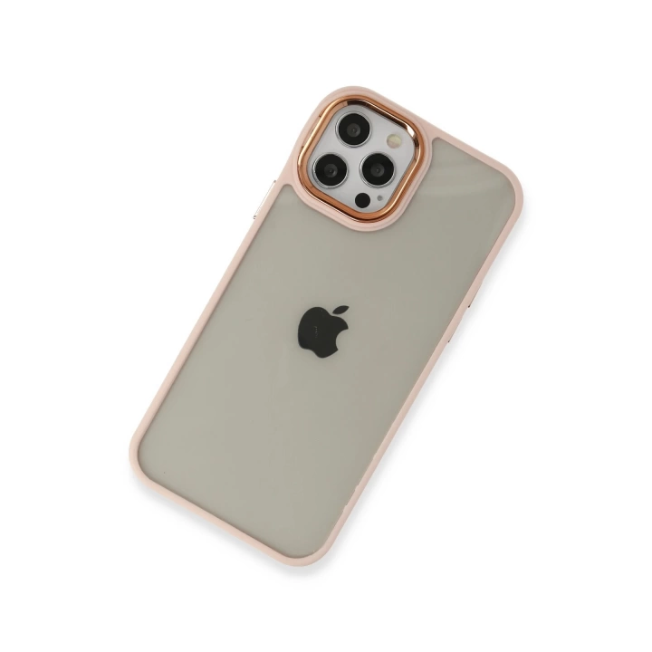 BFS  iPhone 12 Pro Max Kılıf Dora Kapak - Pudra