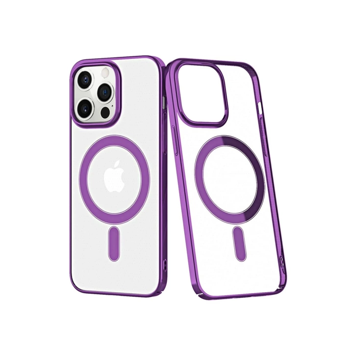 BFS  iPhone 12 Pro Max Kılıf Element Magneticsafe Sert Kapak - Derin Mor