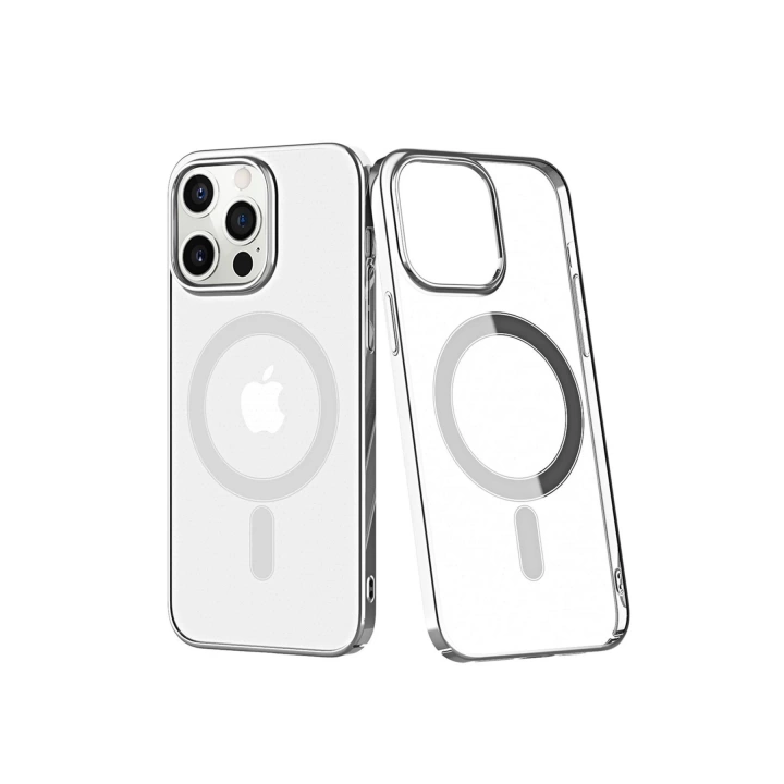 BFS  iPhone 12 Pro Max Kılıf Element Magneticsafe Sert Kapak - Gümüş