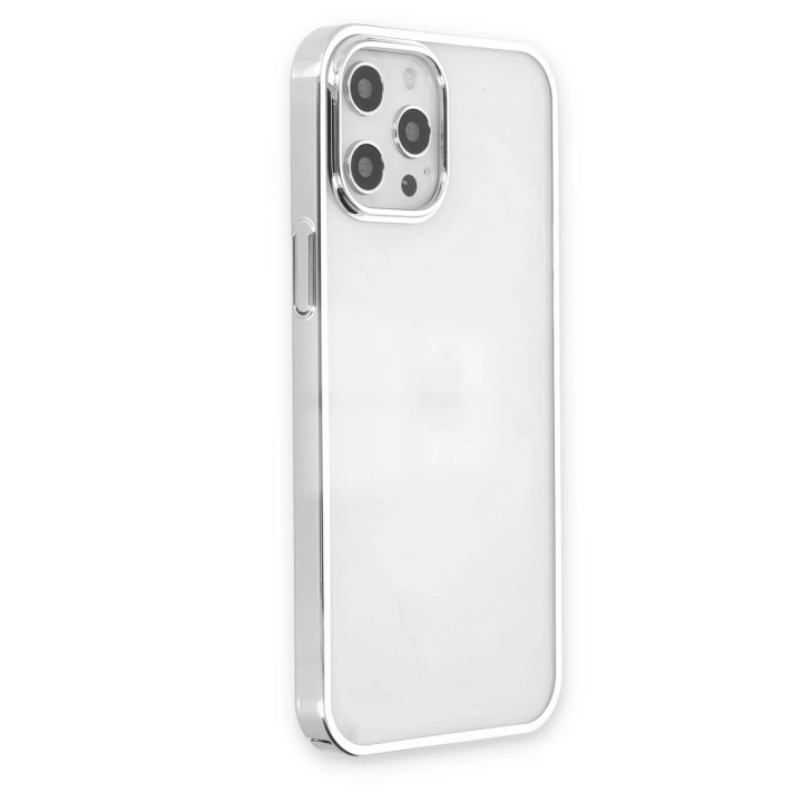 BFS  iPhone 12 Pro Max Kılıf Element Silikon - Gümüş